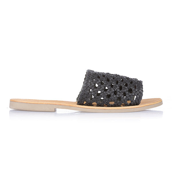 urge opi woven leather slide