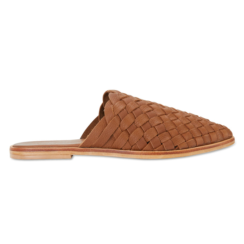 LUELLA - COGNAC MILLED - LEATHER WOVEN 