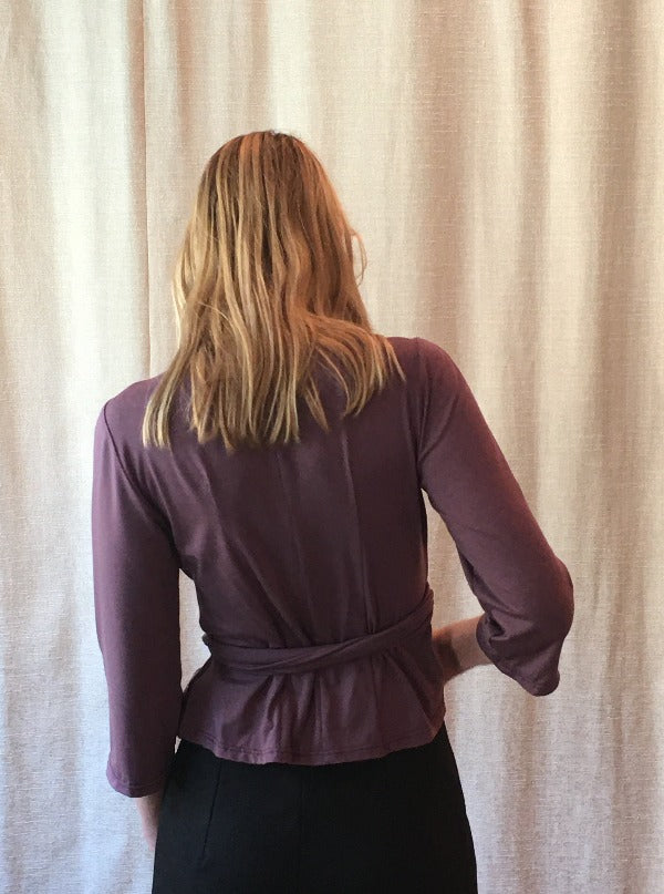 Millie Wrap Top, Amethyst