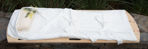 burial shroud, sale, Melbourne, bamboo, green burial, funeral