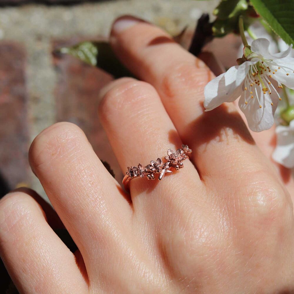 Cherry Blossom' Pink Sapphire Gold Cardcaptor Sakura Ring