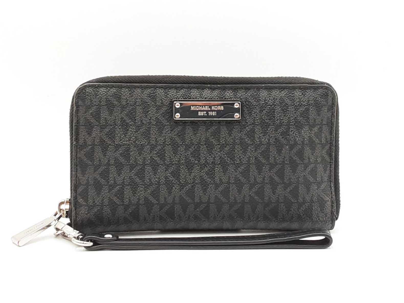 Michael Kors Jet Set Logo Coated Canvas Smartphone Wristlet Fw0425wxdu