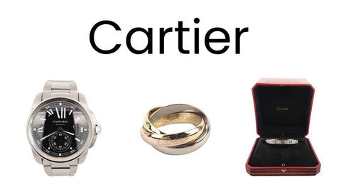 A collage of Cartier jewelry.