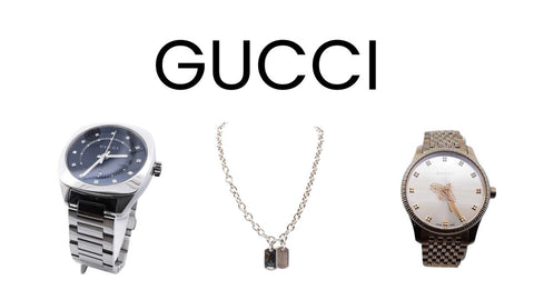 A Collage of Gucci Jewelry.