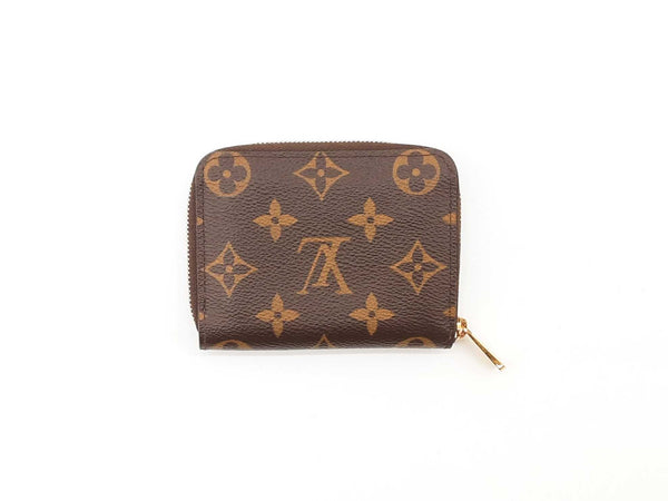 LOUIS VUITTON Monogram Shine coin case canvas Silver Gold