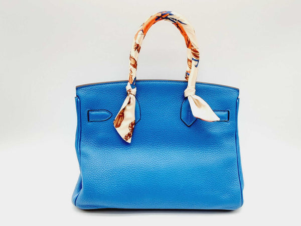 Hermes Birkin 25cm Blue Zanzibar Togo with Gold Hardware Handbag (LEZXZ) 144020004591 DO/DE