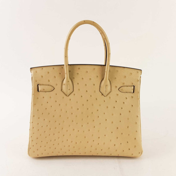 Hermes Birkin 25cm Green Vert Verone Ostrich with Gold Hardware Handbag (WPORX) 144020000882 DO/DE