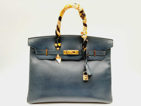 Hermes Birkin 25CM Blue Zanzibar Togo With Gold Hardware Handbag (LEZX –  Max Pawn
