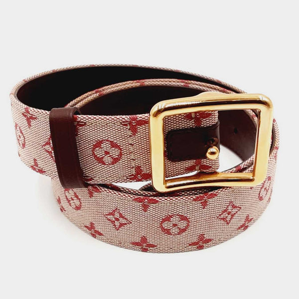 Louis Vuitton x Supreme Red Belt Sz 90 New With Tags/Box For Sale at  1stDibs