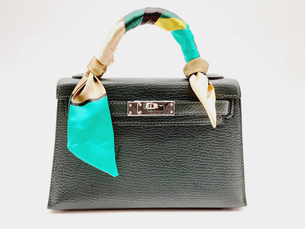 Hermes 28cm Vert Anis Togo Leather Sellier Mou Kelly Bag with, Lot #58147