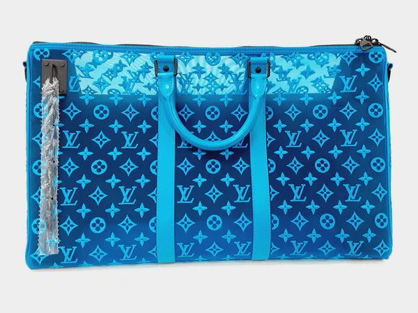 Louis Vuitton Bandoulier Keepall 50B Blue And Yellow Cowhide Leather M –  Max Pawn
