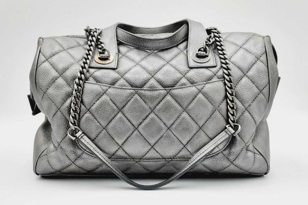 Chanel Silver Metallic Lambskin Mineral Nights Evening Bag Q6A4DS1IMB000