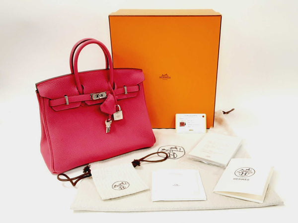 Hermes Birkin 30 Bag Rose Pourpre Pink Ostrich Palladium Hardware –  Mightychic