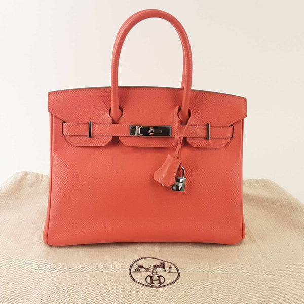 Hermes 30cm Rose Dragee Swift Leather Birkin Bag with Palladium, Lot  #58246