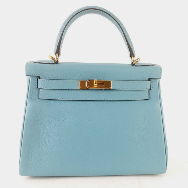 Hermes Kelly Clemence Vert Anis Shoulder Bag