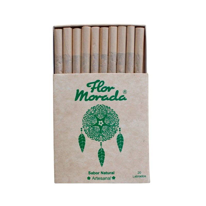 Cigarros Flor Morada Mezcla Natural 20 Labrados – Buenavidasmoke