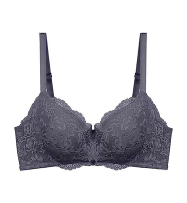 New Normal Padded Non-Wired Full Coverage Bra - Grey