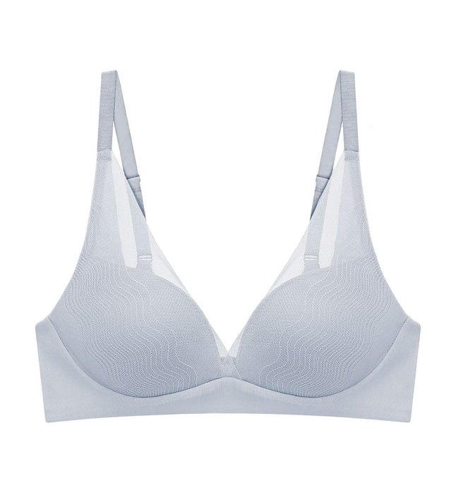 GORGEOUS Grey cotton push-up bra