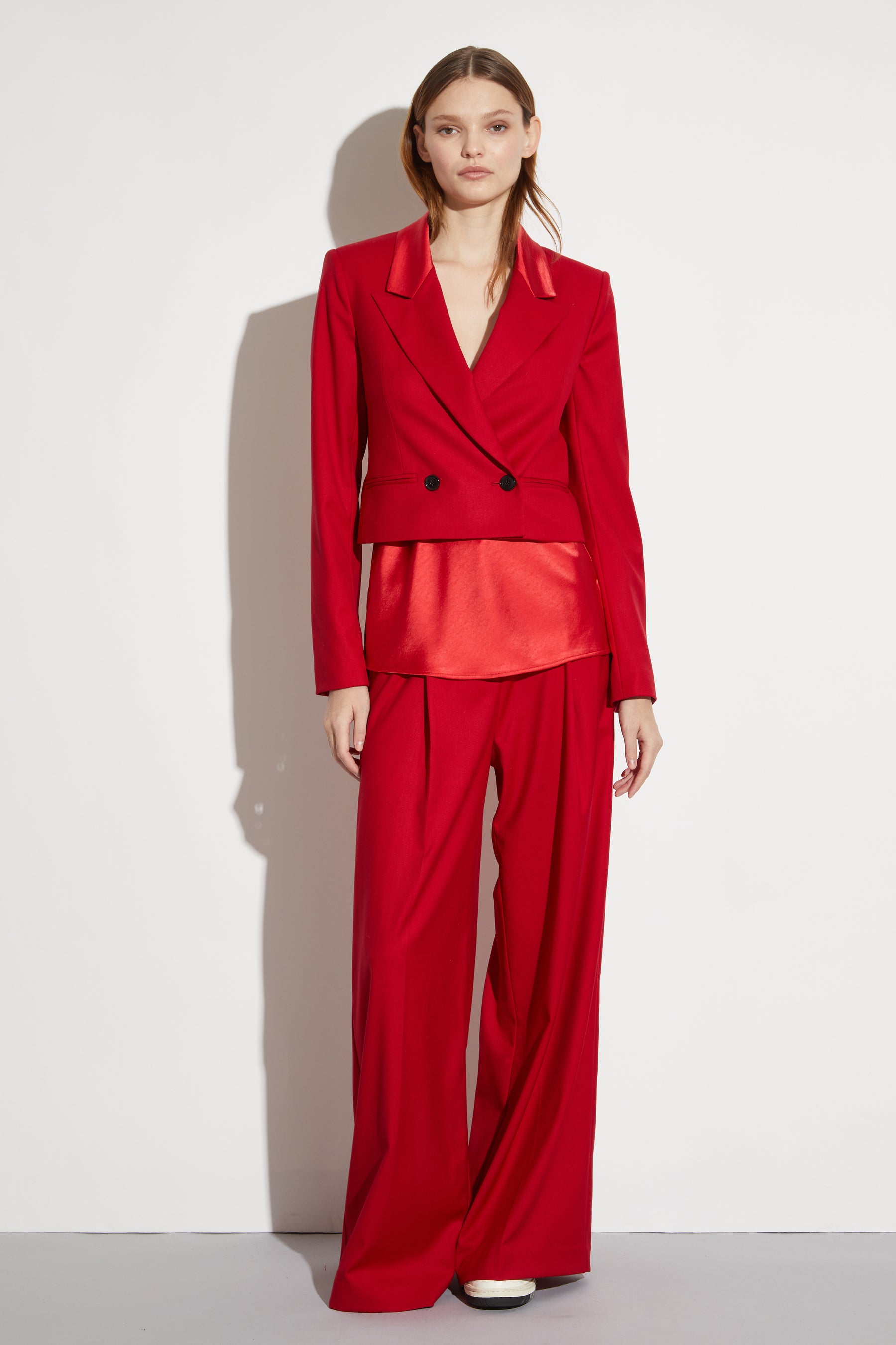 Alin Tailored Blazer, Ruby Red – SAINT ART