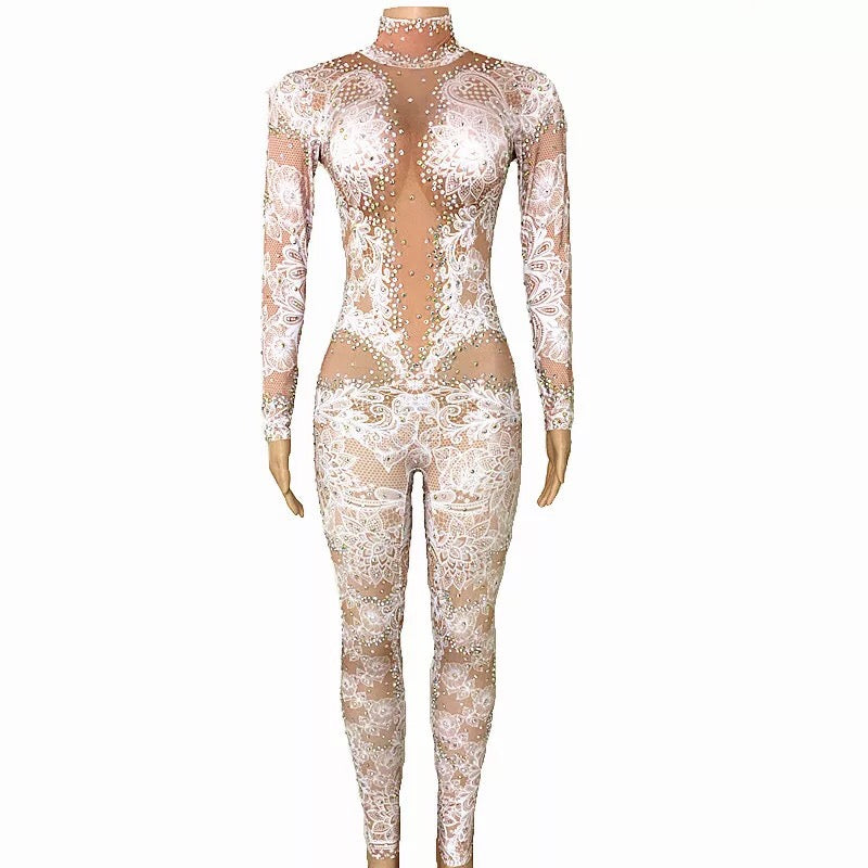 Warrior Princess - Crystal Embellished Nude Body Suit Costume - BU2 - Burju  Shoes