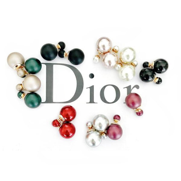 dior double earrings