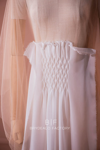 handmade custom texture chiffon fabric for custom dresses