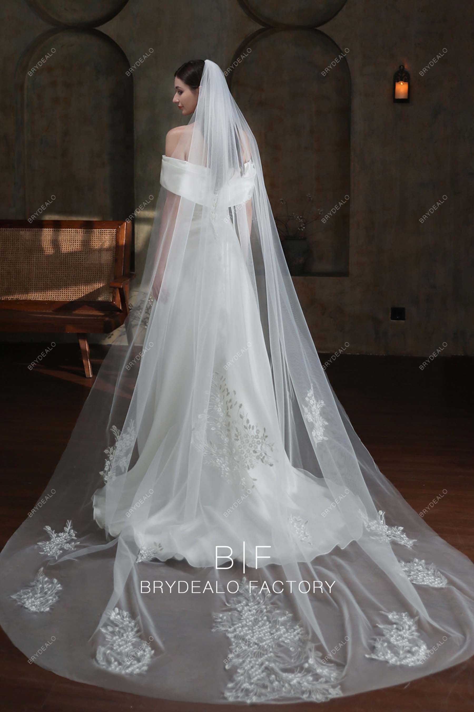 Fairy Tale Worthy Cathedral Length Lace Bridal Veil Fit For A Princess –  Simibridaldresses