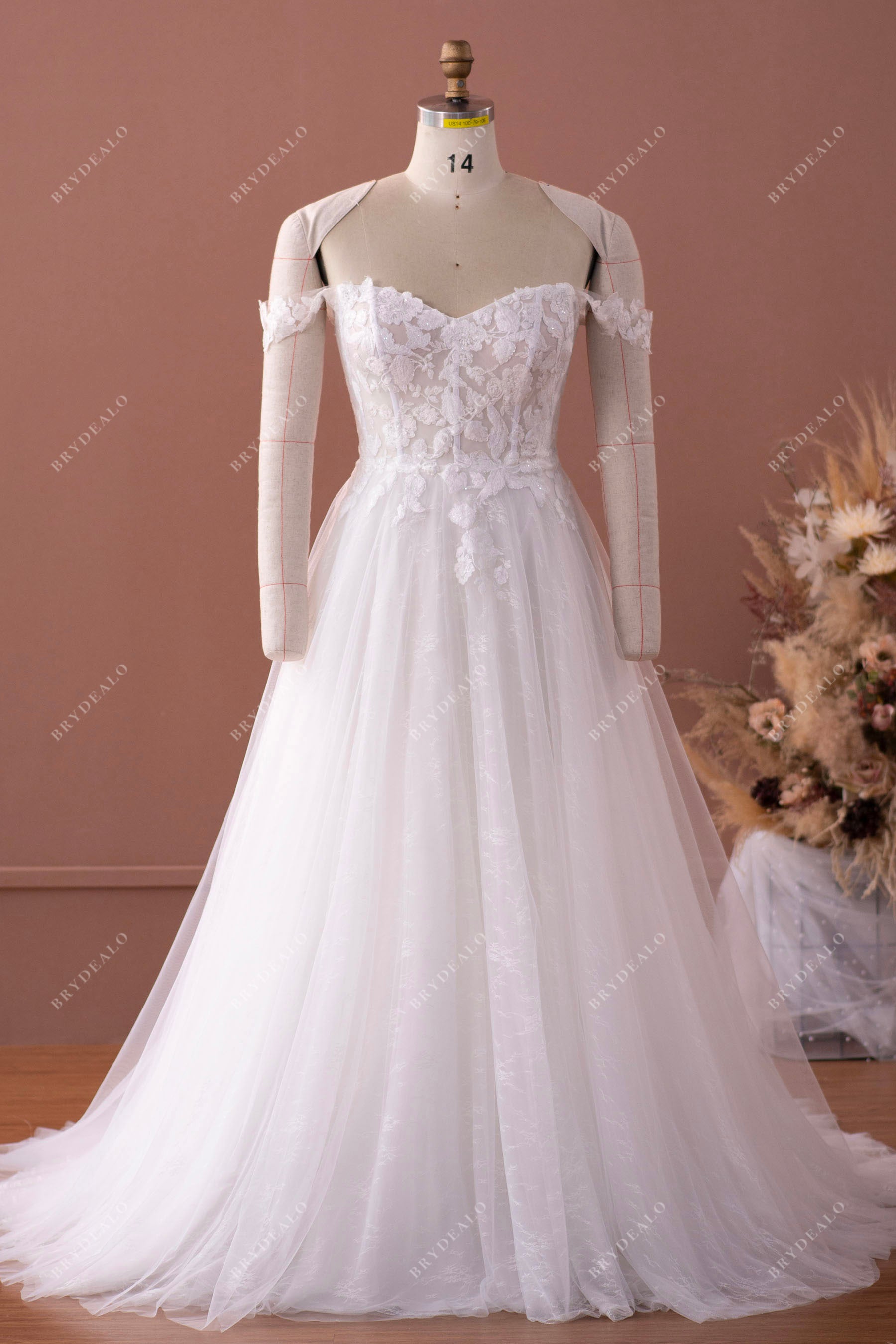 Corset Wedding Gown With Train – D&D Clothing