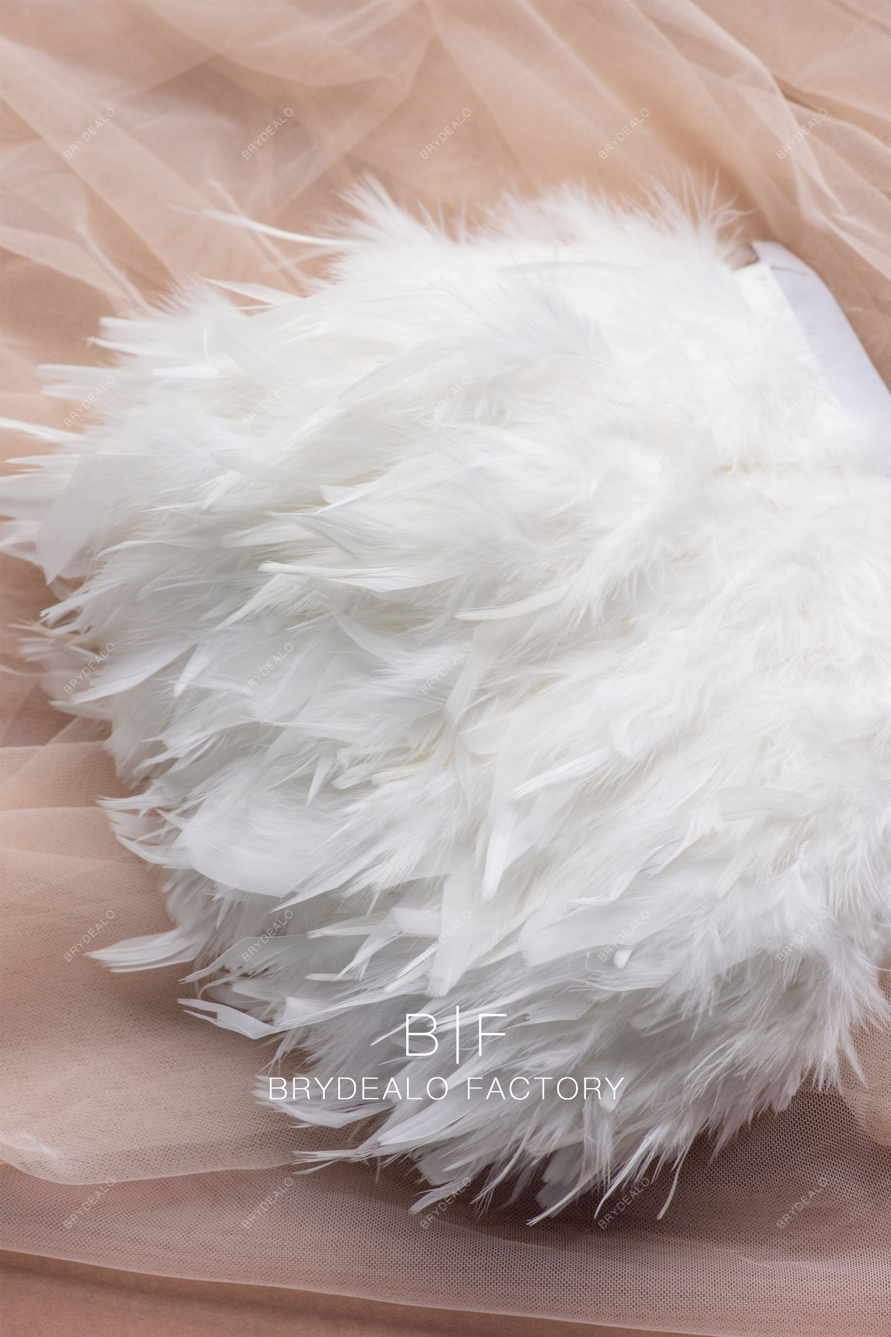 Ethereal Ostrich Feather Trim Fabric