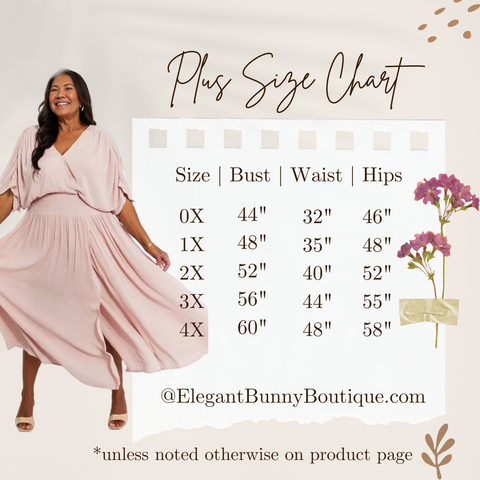 Plus Size Sizing Chart