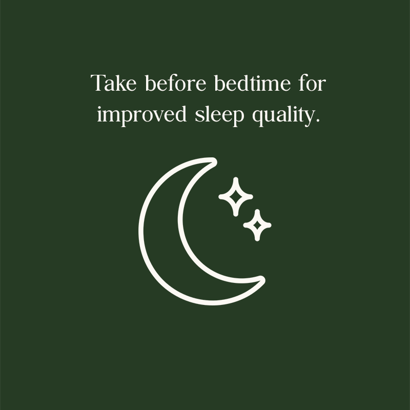 Take ashwagandha before bedtime for improved sleep quality.