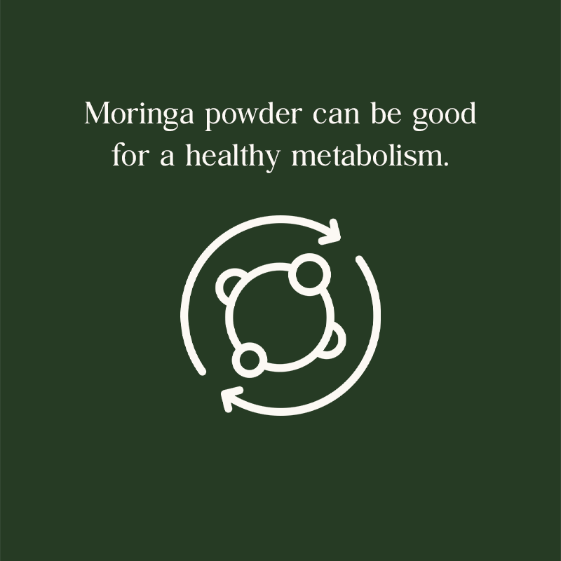 Moringa powder can be good for a health metabolism.