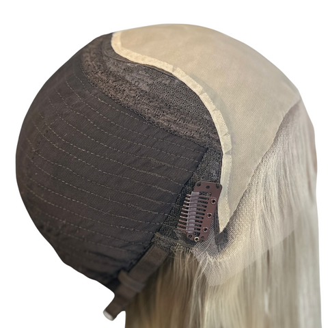 wig interior cap photo showing clips and combs