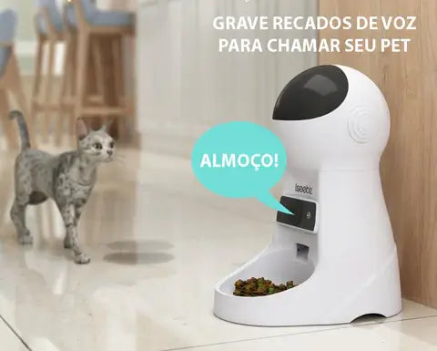 Alimentador Automático Com Câmera e App Para Cães e Gatos