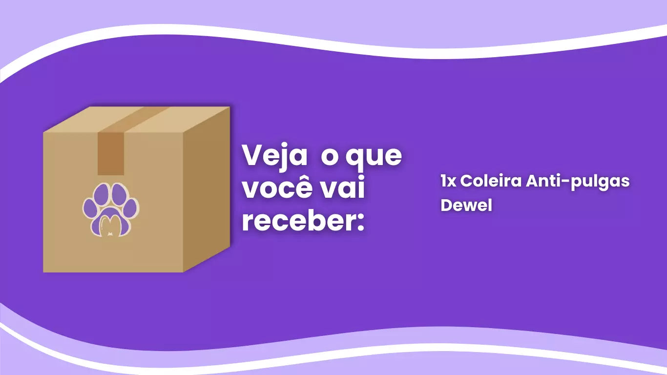 Coleira Anti-Pulgas Dewel Para Cães e Gatos