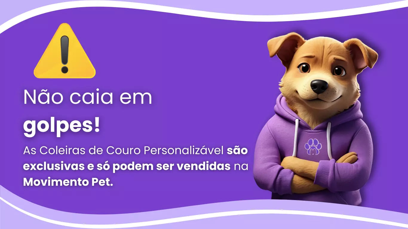 Coleira de Couro Personalizável