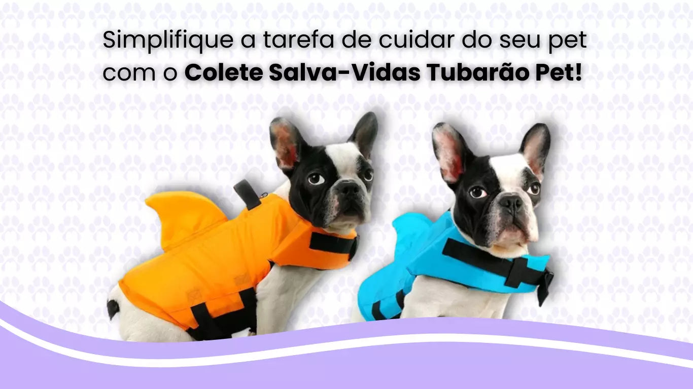 Colete Salva-Vidas Tubarão Pet