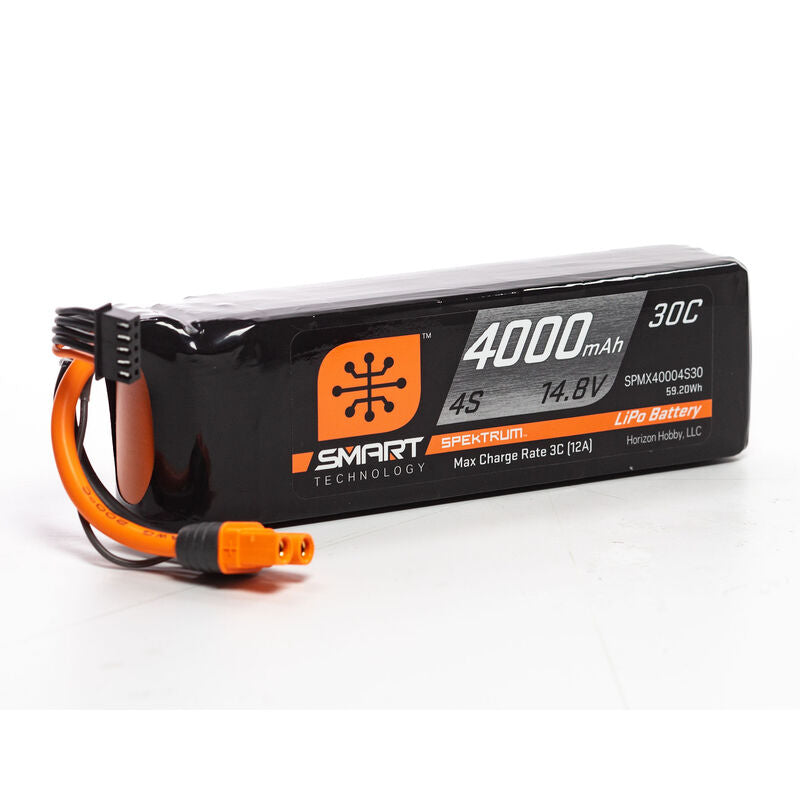 4000mAh 4S 14.8V Smart LiPo Battery 30C; IC3