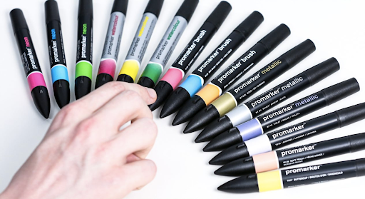 Kleuren van promarkers