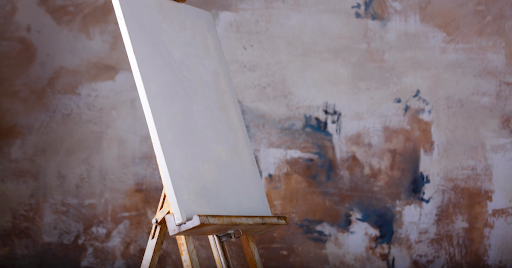 A brief lesson for painting on an artist’s canvas