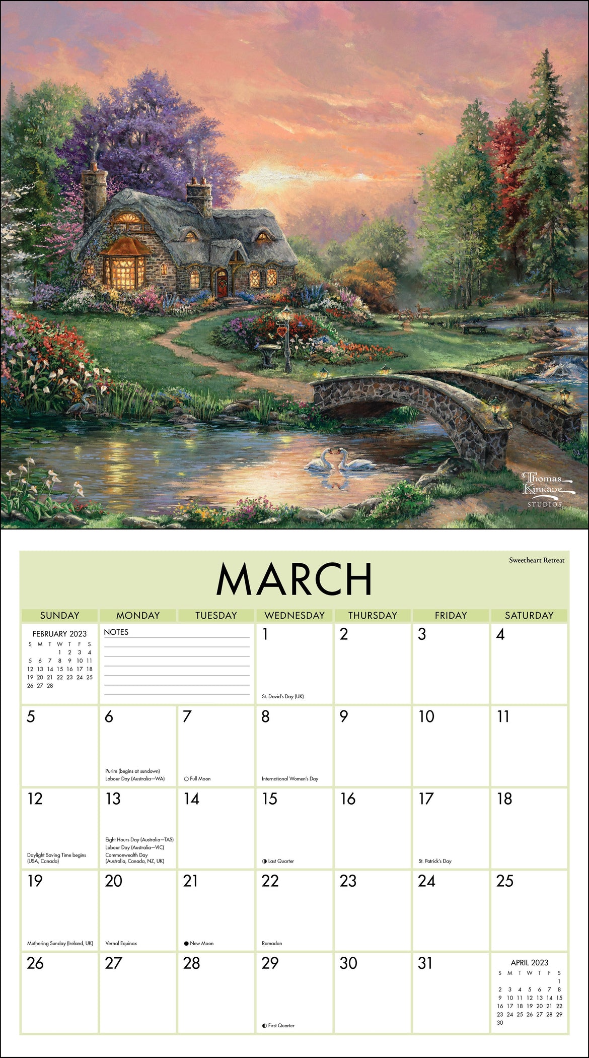 Thomas Kinkade Calendar 2023 Customize and Print