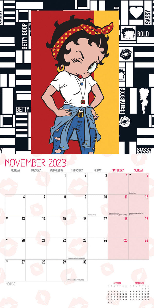 Betty Boop 2023 Wall Calendar - Printable Calendar 2023