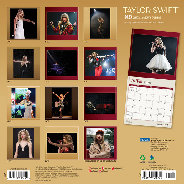 taylor swift 2022 calendar