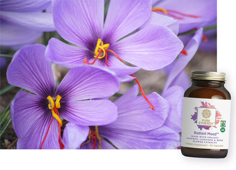 Radiant Mood bottle with saffron image.