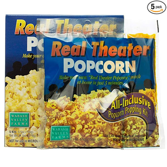 Perfectware - Popcorn 8oz -6ct 8oz Popcorn Portion Packs- Box of 6 Portion Packs