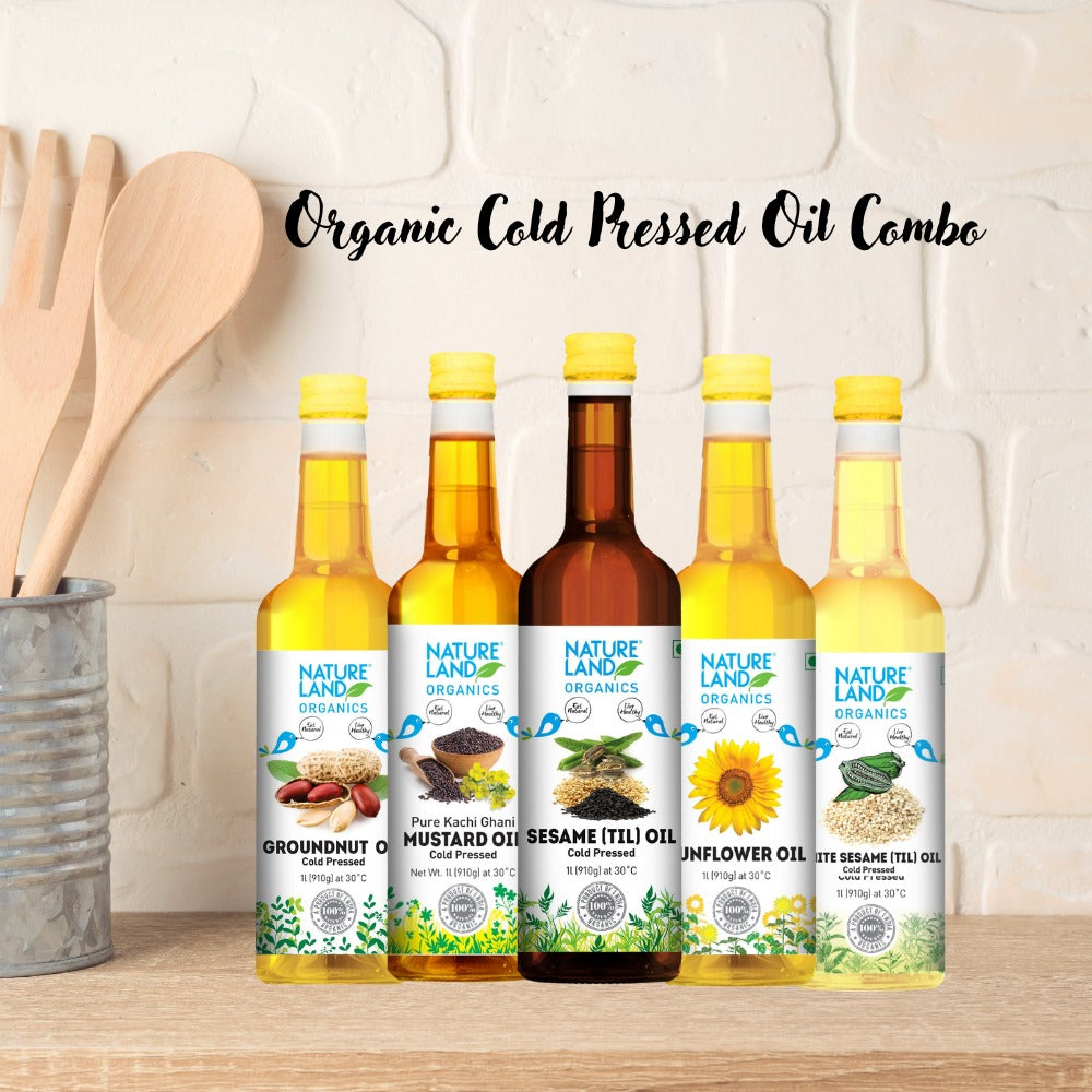 Buy Organic Wood Cold Pressed Sesame Oil Online 1 Ltr – Natureland Organics