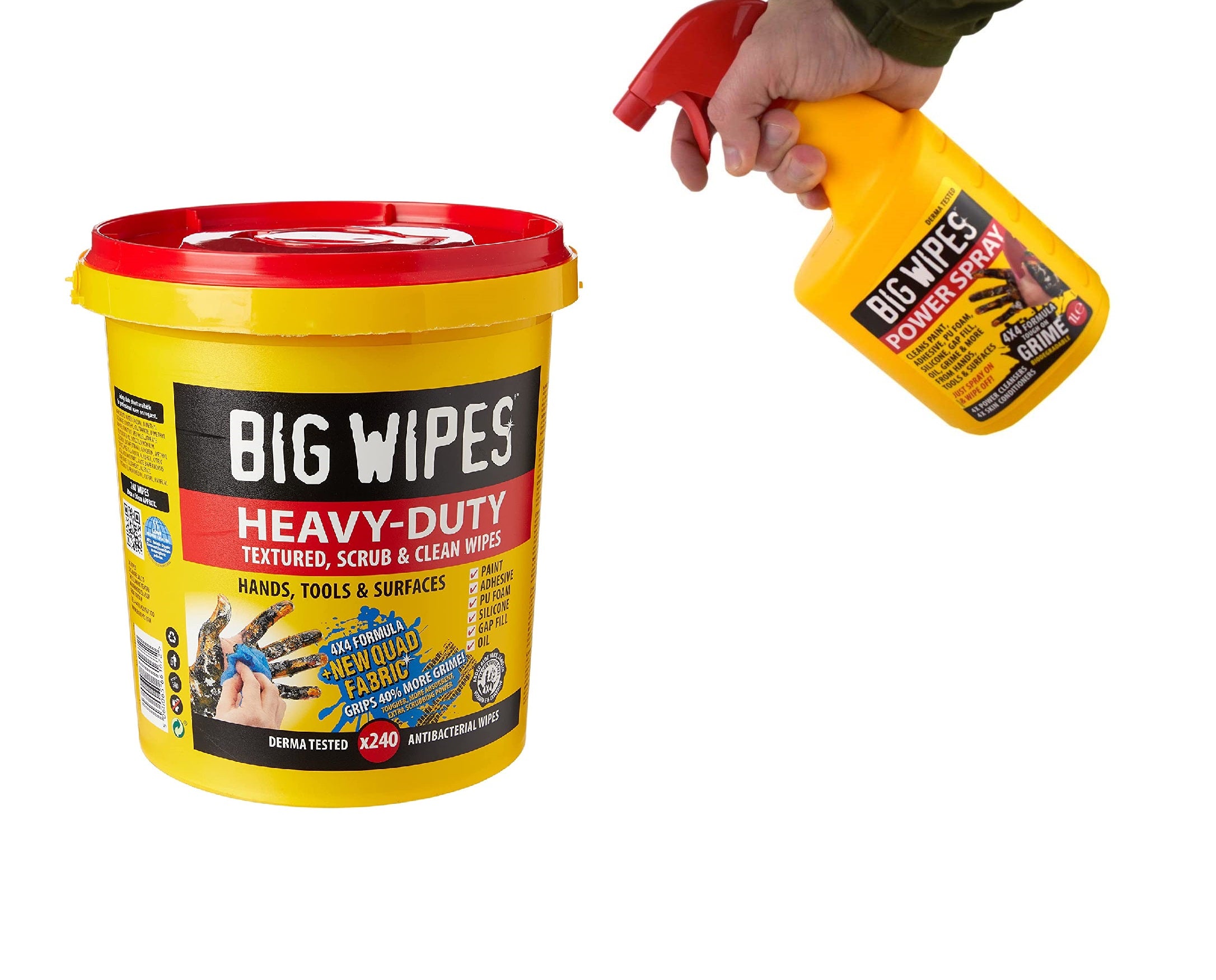 BIG WIPES Heavy Duty Industrial Textured Scrubbing  