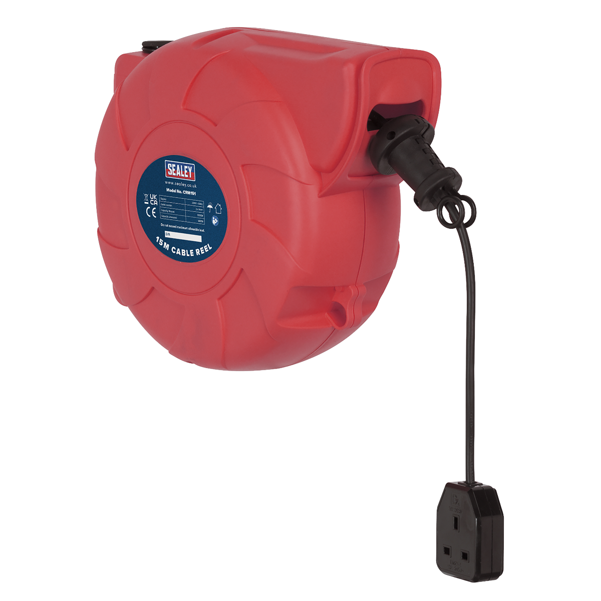 US PRO 2300 15 Meter Wall Mounted Extension Cable Reel 240V