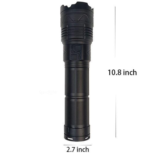 GTR30 P90 LED rechargeable flashlight 3000 lumens OLED digital