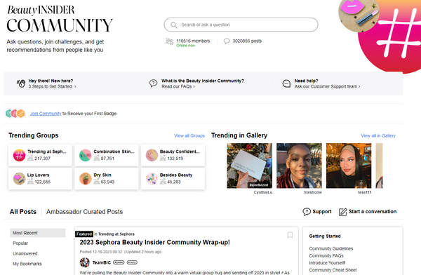 What is the Beauty Insider Community?
